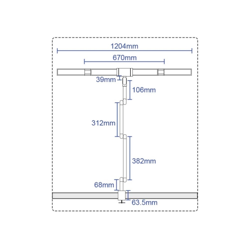 LED Dimbart pekskärm Flexibel bordslampa POINTIQ LED/36W/230V 3000-6500K CRI 92 svart