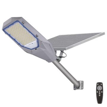 LED dimbar gatlampa med skymningssensor och solpanel LED/200W/20000 mAh 6500K IP65 grå
