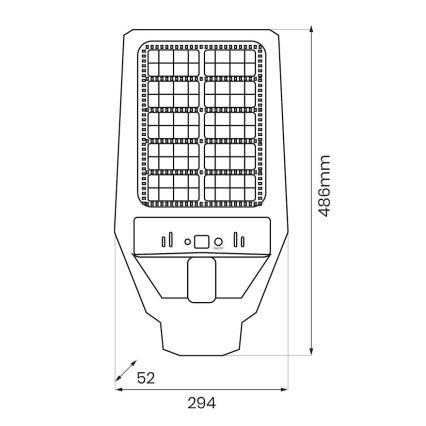 LED Dimmerbar gatulampor med solceller med rörelse- och skymningsgivare KERS LED/300W/3,2V 6500K 8000 mAh IP65 grå + fjärrkontroll