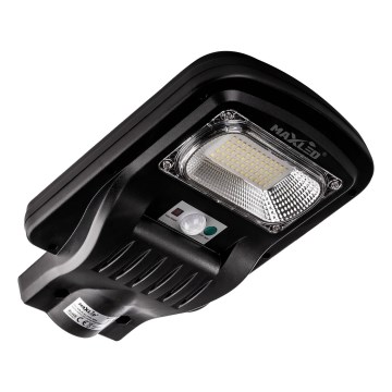 LED Dimbar gatubelysning med sensor LED/60W/6V 5500 mAh 6500K IP65 svart + fjärrkontroll