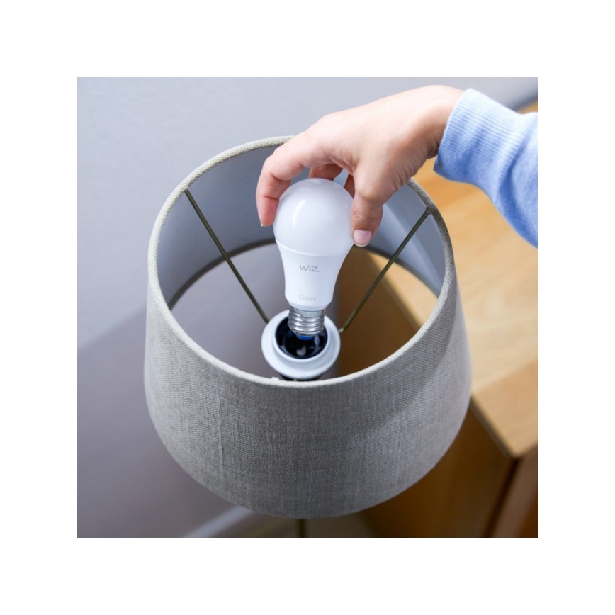 LED Dimbar glödlampa A60 E27/8W/230V 2700K CRI 90 Wi-Fi - WiZ