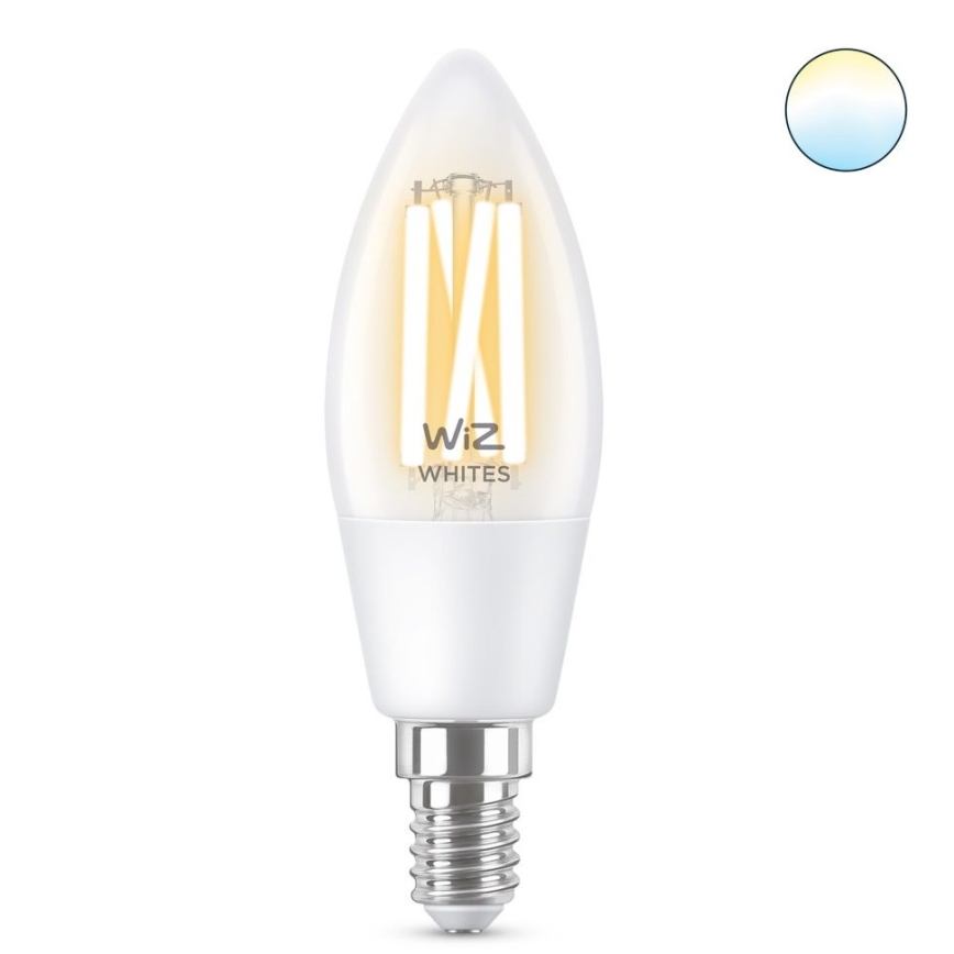 LED Dimbar glödlampa FILAMENT C35 E14/4,9W/230V 2700-6500K CRI 90 Wi-Fi - WiZ