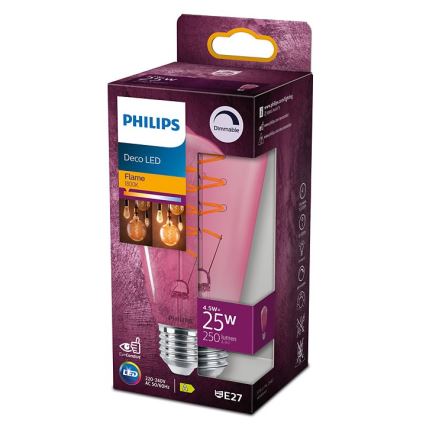 LED Dimbar glödlampa DECO Philips ST64 E27/4,5W/230V 1800K
