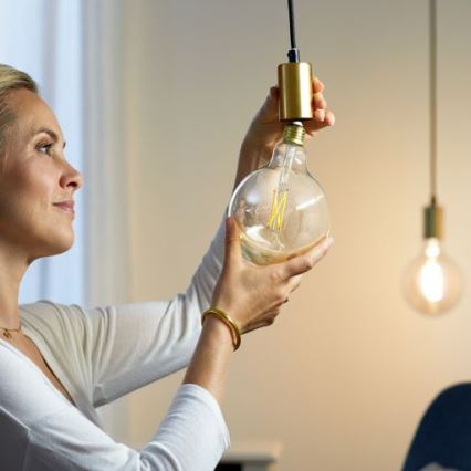 LED Dimbar glödlampa FILAMENT G125 E27/7W/230V 2700-6500K CRI 90 Wi-Fi - WiZ