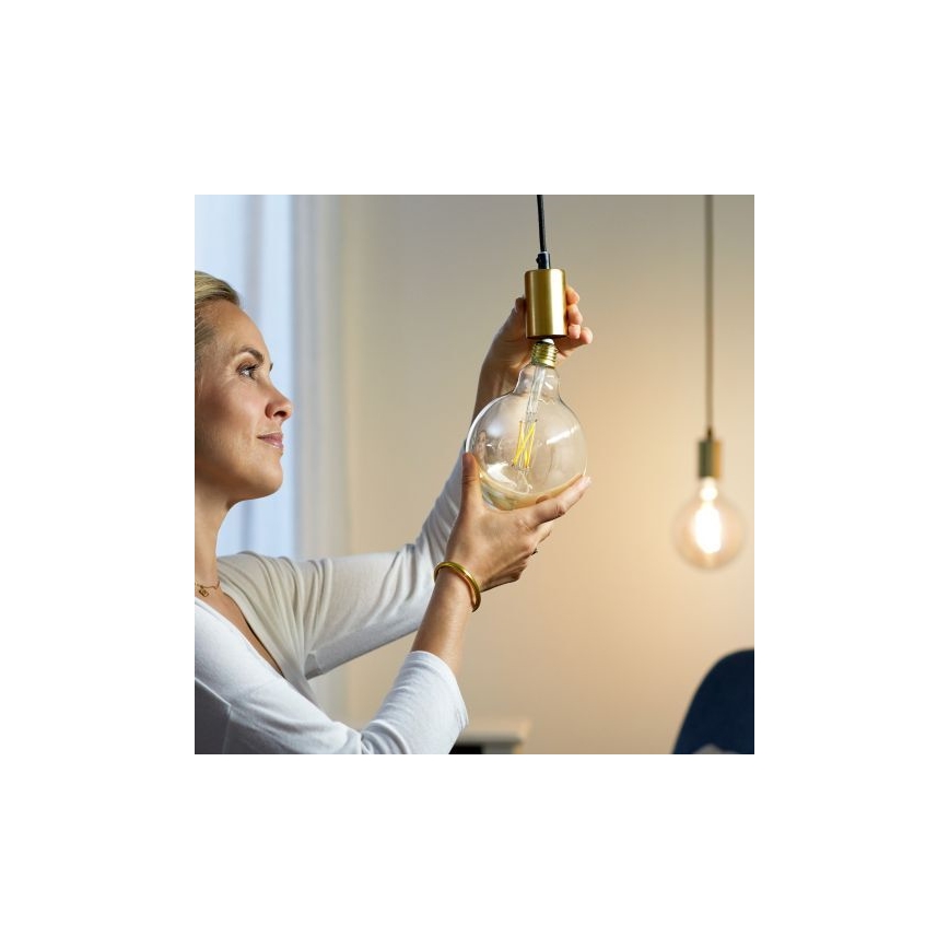 LED Dimbar glödlampa FILAMENT G125 E27/7W/230V 2700-6500K CRI 90 Wi-Fi - WiZ