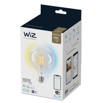 LED Dimbar glödlampa FILAMENT G125 E27/7W/230V 2700-6500K CRI 90 Wi-Fi - WiZ