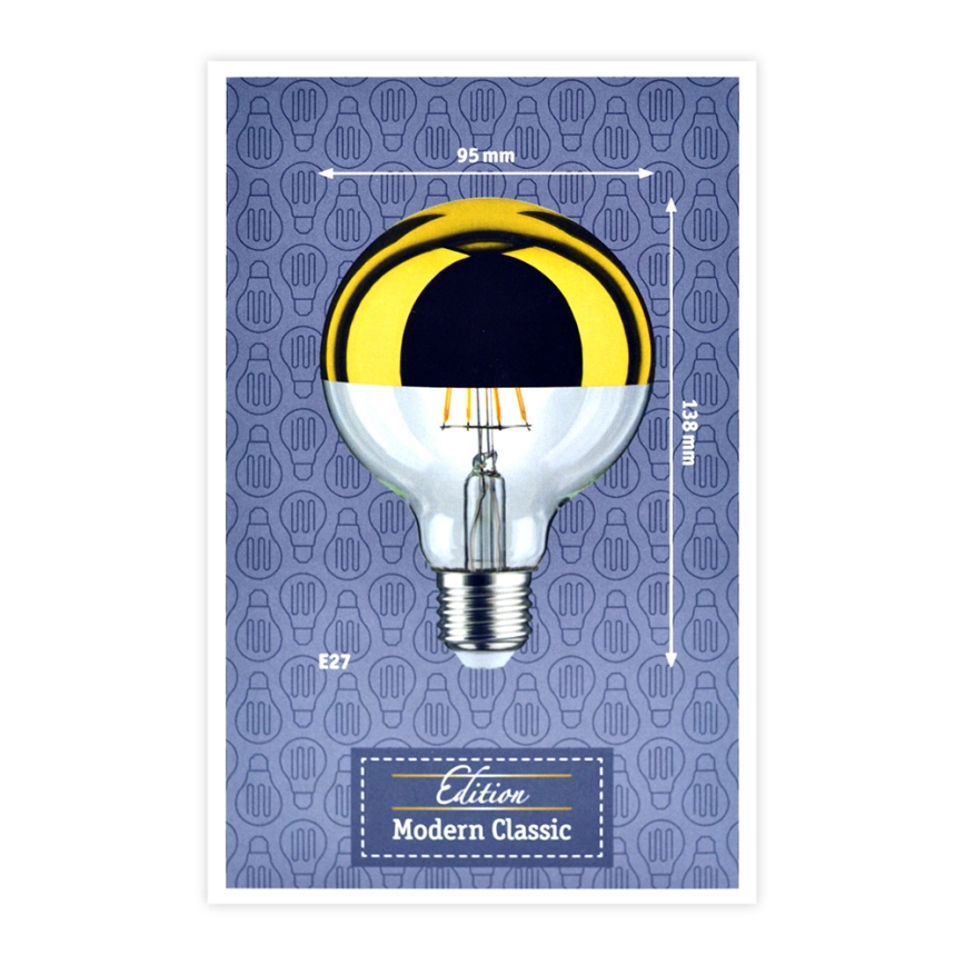 LED Dimbar glödlampa med sfärisk spegelkåpa E27/6,5W/230V - Paulmann 28675