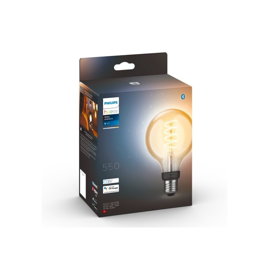 LED Dimbar glödlampa  Philips Hue WHITE AMBIANCE G93 E27/7W/230V 2200-4500K