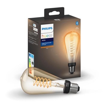 LED-dimbar glödlampa Philips Hue WHITE FILAMENT ST72 E27/7W/230V 2100K