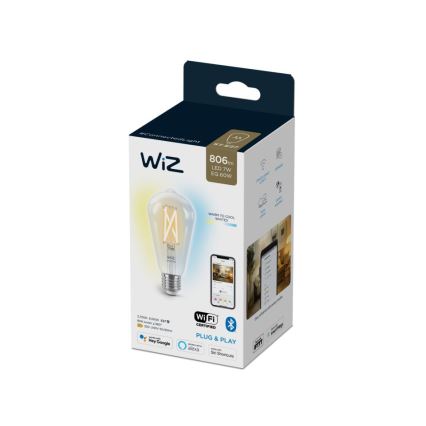 LED Dimbar glödlampa FILAMENT ST64 E27/6,7W/230V 2700-6500K CRI 90 Wi-Fi - WiZ