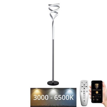 LED Dimbar golvlampa LED/50W/230V 3000-6500K grå + fjärrkontroll