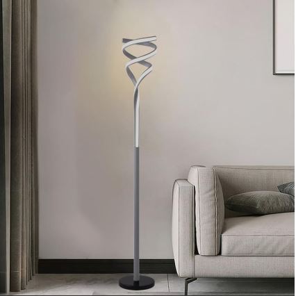 LED Dimbar golvlampa LED/50W/230V 3000-6500K grå + fjärrkontroll