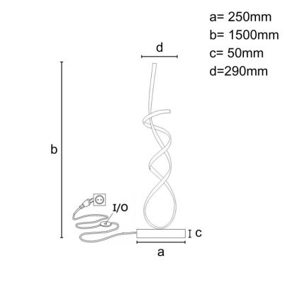 LED Dimbar golvlampa LED/80W/230V 3000-6500K + fjärrkontroll