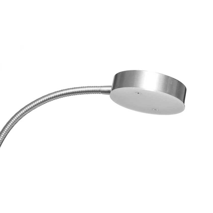 LED dimbar golvlampa NORA LED/25W/230V 2200/3000/4000K + LED/5W 3000K matt krom + fjärrkontroll