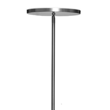LED dimbar golvlampa NORA LED/25W/230V 2200/3000/4000K + LED/5W 3000K matt krom + fjärrkontroll