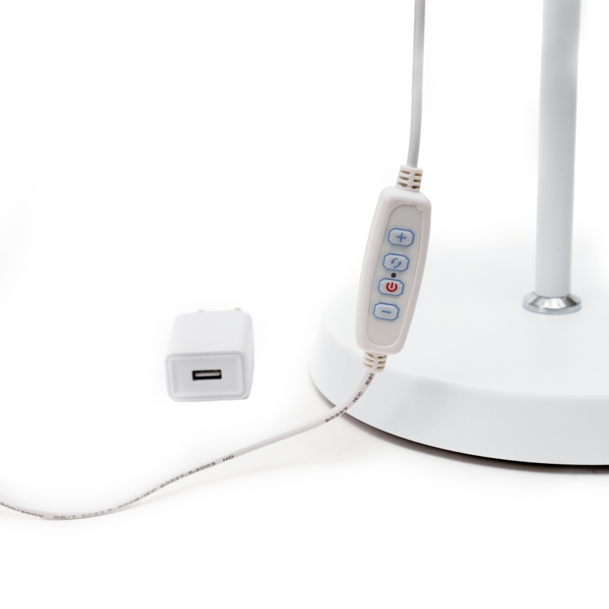 LED Dimbar golvlampa SIGNUS LED/10W/230V 3000/4500/6500K vit