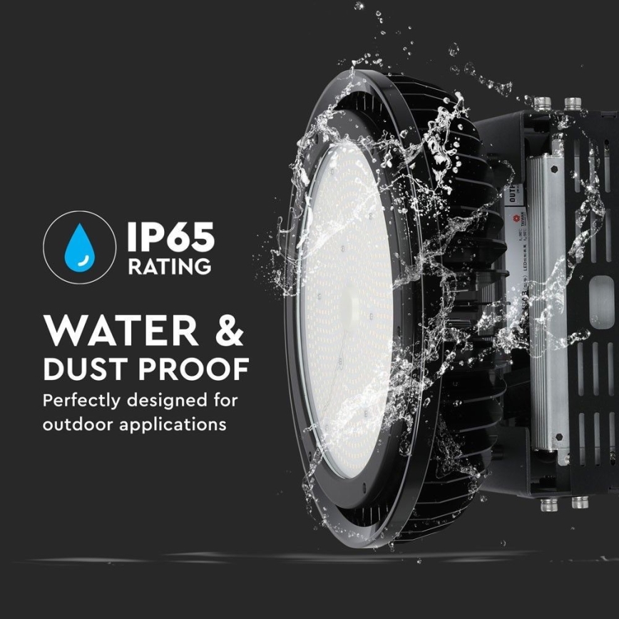 LED Dimbart industribelysning High Bay LED/500W/230V 4000K IP65 svart