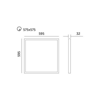 LED dimbar infälld panel CAPRI LED/25/36/40W/230V 3000/4000/5700K IP44 60x60 cm