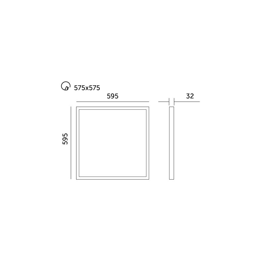 LED dimbar infälld panel CAPRI LED/25/36/40W/230V 3000/4000/5700K UGR<19 IP44 60x60 cm