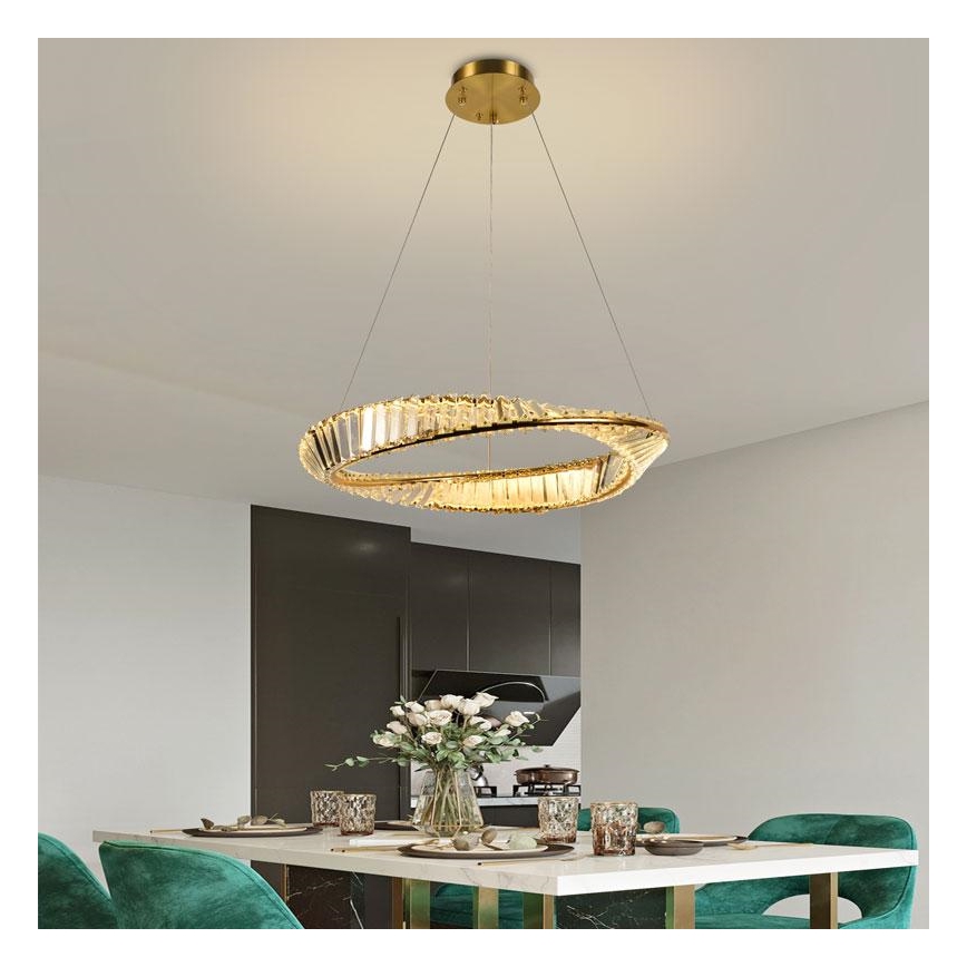 LED Dimbart kristallkrona på kabel LED/40W/230V 3000-6500K + fjärrkontroll