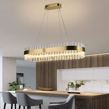 LED Dimbar kristallkrona på kabel LED/45W/230V 3000-6500K + fjärrkontroll