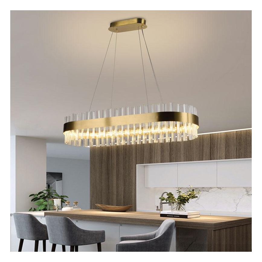 LED Dimbar kristallkrona på kabel LED/45W/230V 3000-6500K + fjärrkontroll