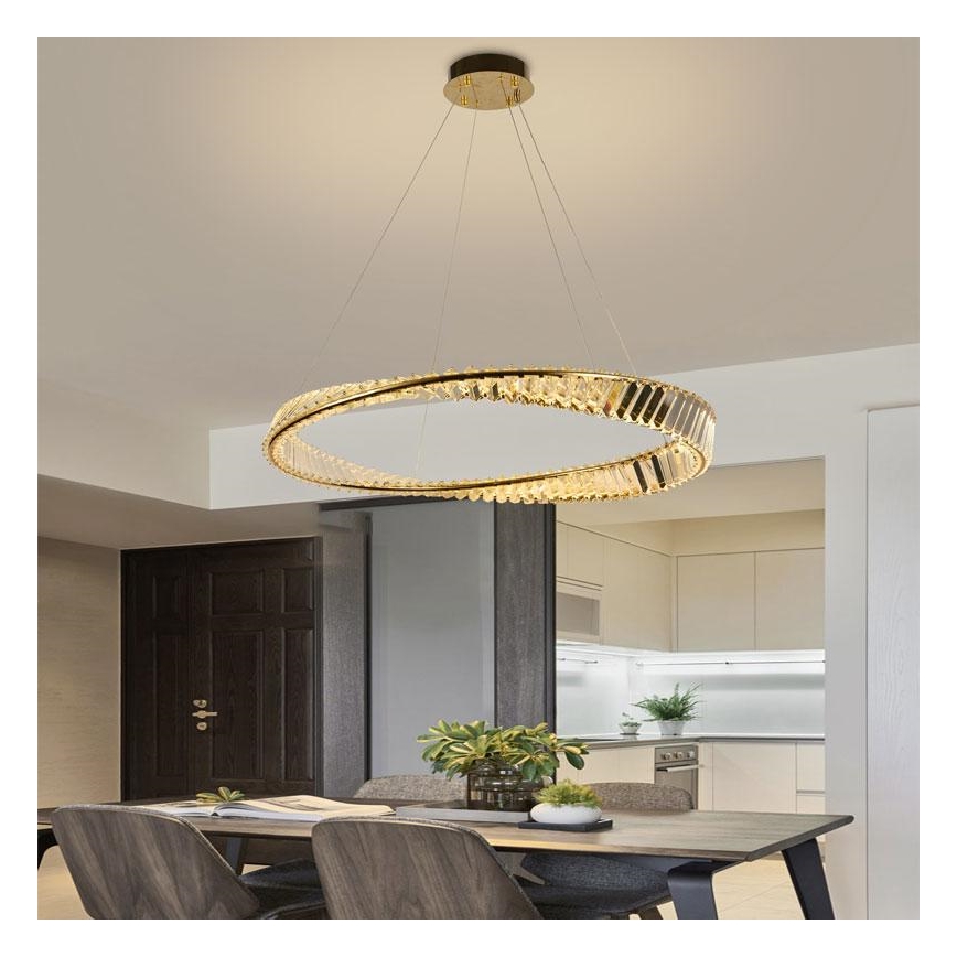 LED Dimbart kristallkrona på kabel LED/50W/230V 3000-6500K + fjärrkontroll