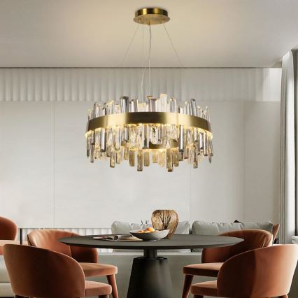 LED Dimbar kristallkrona på kabel LED/80W/230V 3000-6500K + fjärrkontroll