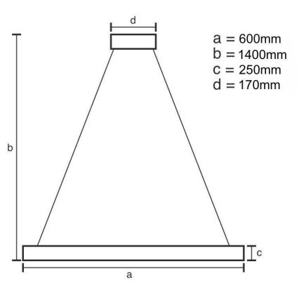 LED Dimbar kristallkrona på kabel LED/80W/230V 3000-6500K + fjärrkontroll
