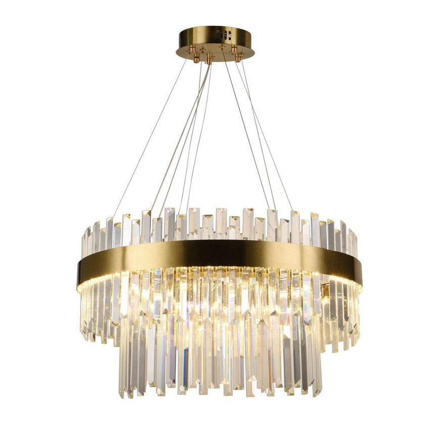 LED Dimbar kristallkrona på kabel LED/80W/230V 3000-6500K + fjärrkontroll