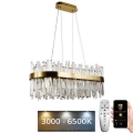 LED Dimbar kristallkrona på kabel LED/90W/230V 3000-6500K + fjärrkontroll