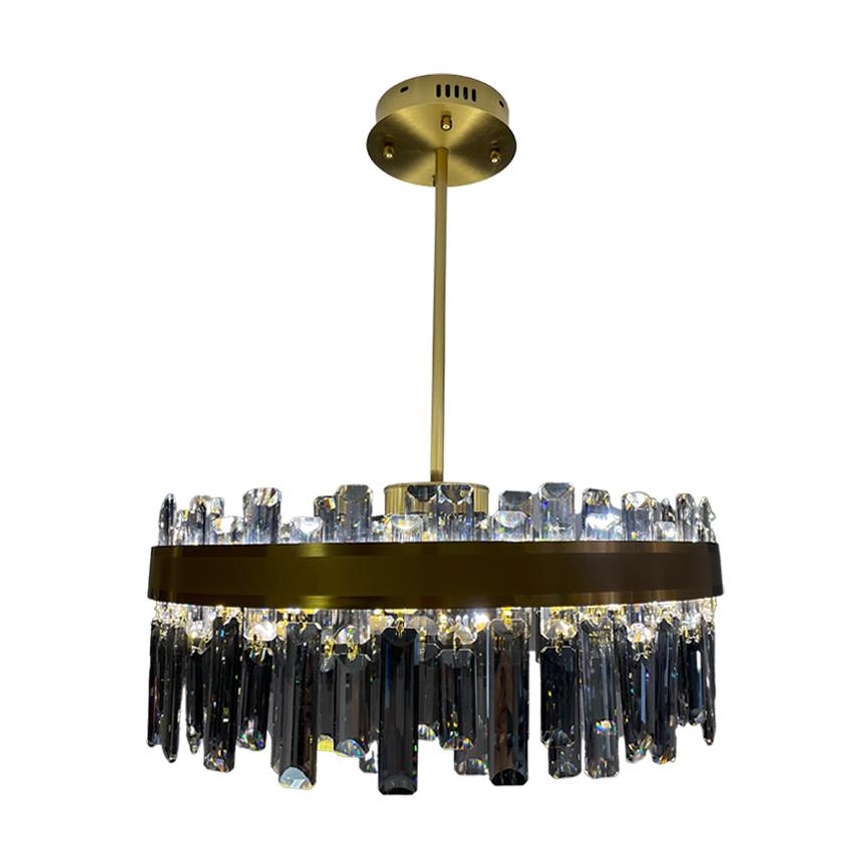 LED Dimbar kristallkrona på stång LED/80W/230V 3000-6500K + fjärrkontroll