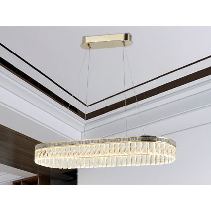 Dimbar LED-kristallkrona på vajer THALIA LED/50W/230V 3000-6000K + fjärrkontroll