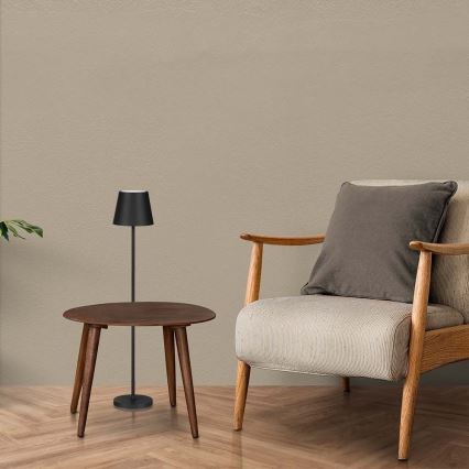 LED Dimbara uppladdningsbara golvlampa 3-i-1 LED/4W/5V 4400 mAh 3000K IP54 svart