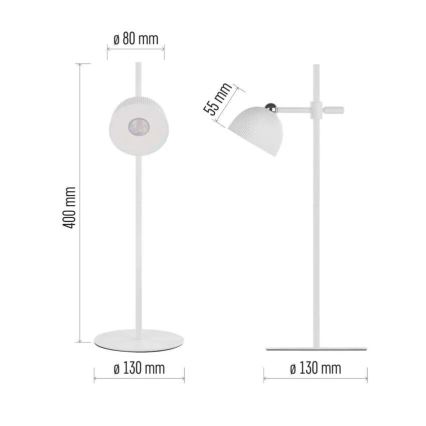 LED Dimbart uppladdningsbart skrivbordslampa magnetisk 4-i-1 LED/4,2W/3,7V 4000K 1200mAh vit