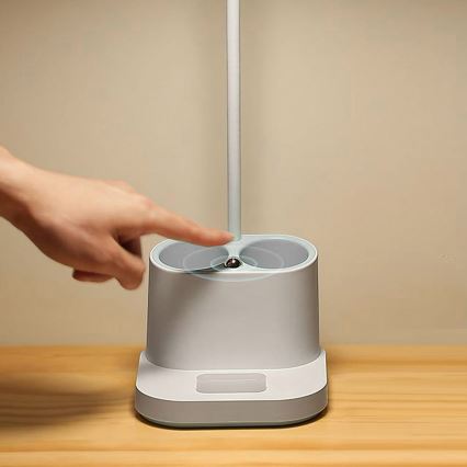 LED Dimbart uppladdningsbart skrivbordslampa med hållare och powerbank LED/5W/5V 2400mAh