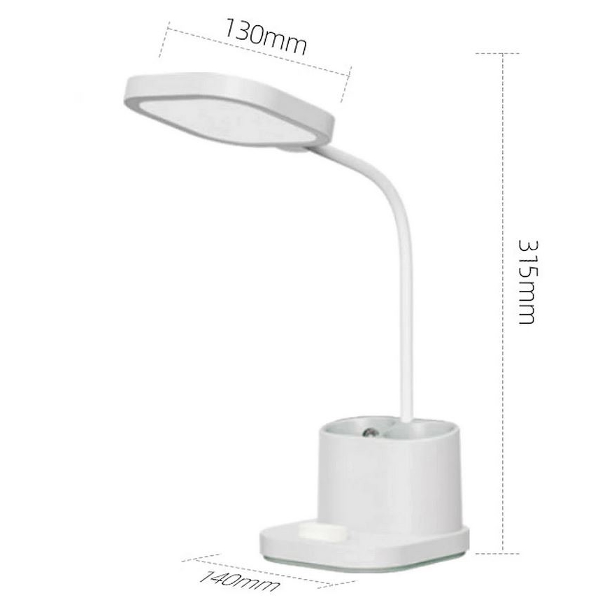 LED Dimbart uppladdningsbart skrivbordslampa med hållare och powerbank LED/5W/5V 2400mAh