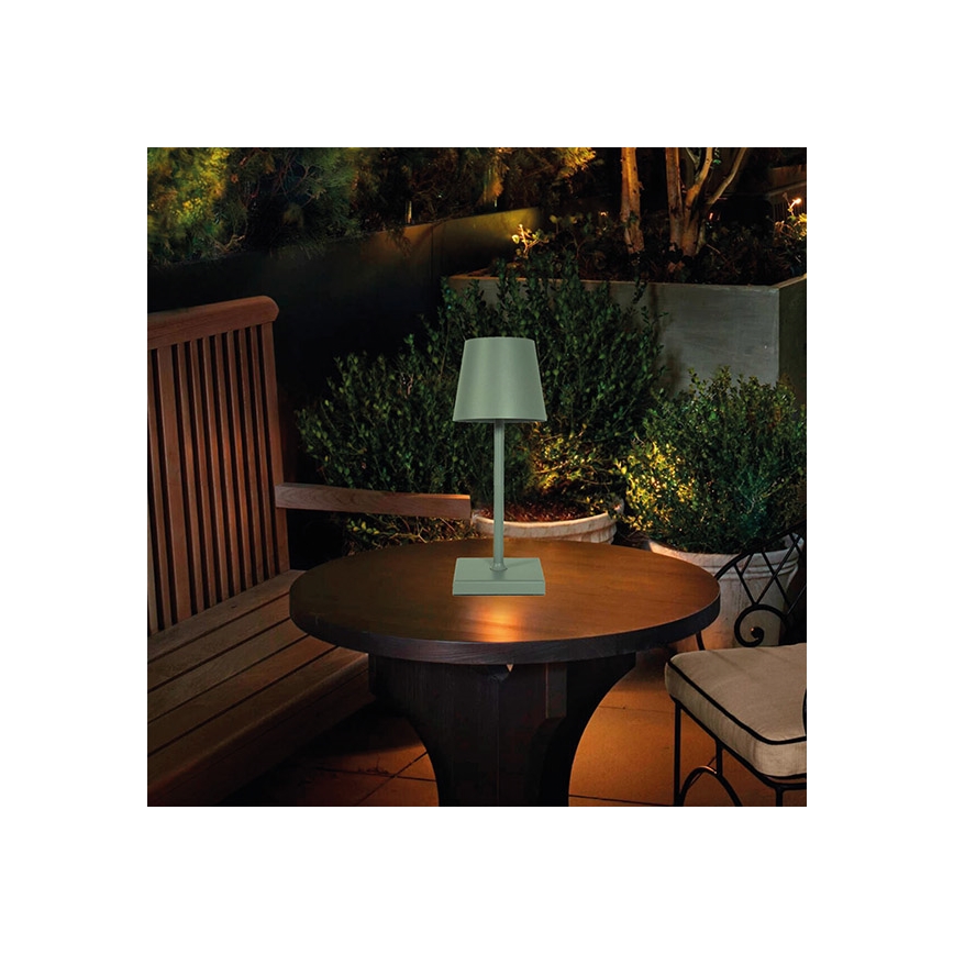 LED Dimbart uppladdningsbar touchbordslampa TABLO LED/3,5W/5V 5200mAh grön