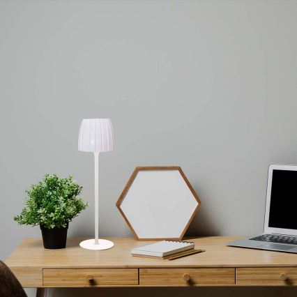 LED Dimbart uppladdningsbar touchbordslampa LED/2,7W/5V 3000/4000/6000K 1800 mAh vit