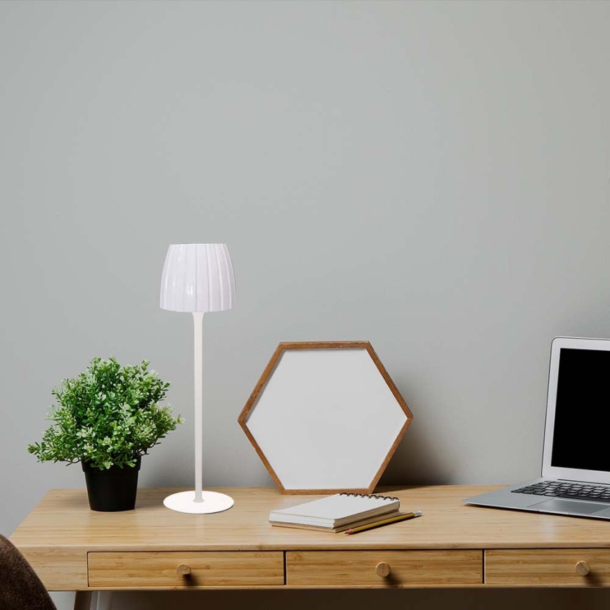 LED Dimbart uppladdningsbar touchbordslampa LED/2,7W/5V 3000/4000/6000K 1800 mAh vit