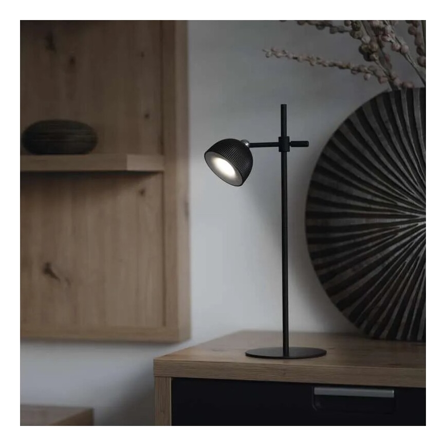 LED Dimbart uppladdningsbart skrivbordslampa magnetisk 4-i-1 LED/4,2W/3,7V 4000K 1200mAh svart