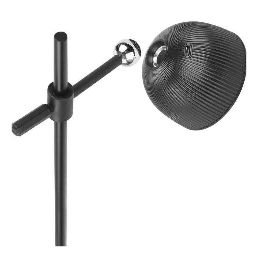 LED Dimbart uppladdningsbart skrivbordslampa magnetisk 4-i-1 LED/4,2W/3,7V 4000K 1200mAh svart