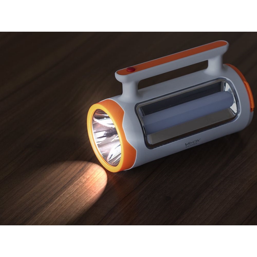 LED Dimbart uppladdningsbart ficklampa 2-i-1 med powerbankfunktion LED/5W/230V 3500 mAh