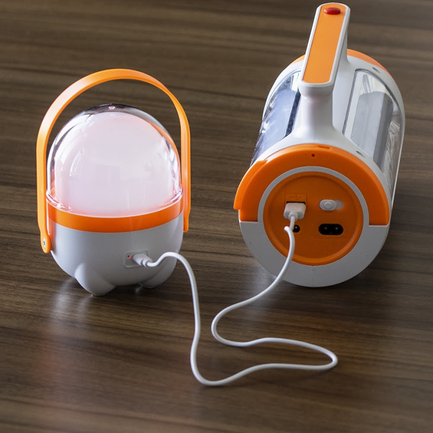 LED Dimbart uppladdningsbart ficklampa 2-i-1 med powerbankfunktion LED/5W/230V 3500 mAh