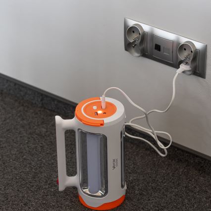 LED Dimbart uppladdningsbart ficklampa 2-i-1 med powerbankfunktion LED/5W/230V 3500 mAh