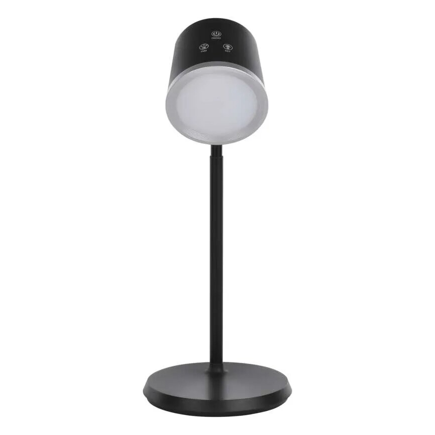 LED Dimbart uppladdningsbart skrivbordslampa 4-i-1 LED/6W/3,7V 3000K/4000K/6500K 1500mAh svart