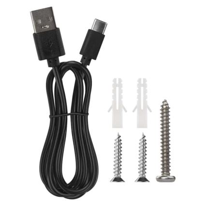 LED Dimbart uppladdningsbart skrivbordslampa 4-i-1 LED/6W/3,7V 3000K/4000K/6500K 1500mAh svart