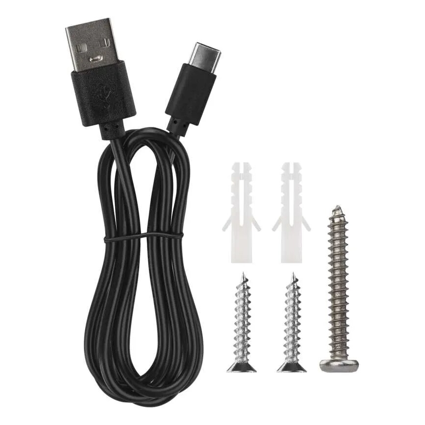 LED Dimbart uppladdningsbart skrivbordslampa 4-i-1 LED/6W/3,7V 3000K/4000K/6500K 1500mAh svart