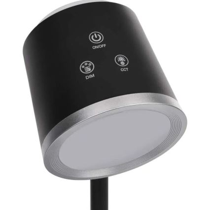 LED Dimbart uppladdningsbart skrivbordslampa 4-i-1 LED/6W/3,7V 3000K/4000K/6500K 1500mAh svart