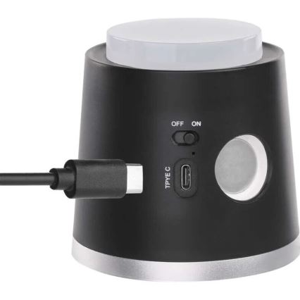 LED Dimbart uppladdningsbart skrivbordslampa 4-i-1 LED/6W/3,7V 3000K/4000K/6500K 1500mAh svart